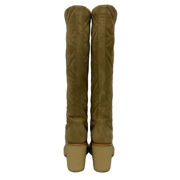 HERMES fjord - Beige Suede Women's Boots 556-021225 - Picture 3 of 9